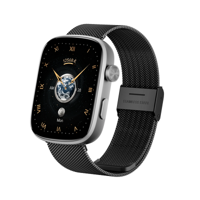 Runmefit GTS8 AMOLED Smartwatch – Stahlarmband